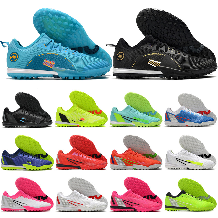 

(Free Shipping+Bag) Mercurial Vapores 14 Pro TF IC Football Boots Mens Top Quality Indoor Turf Ronaldo Mbappe Soccer Shoes Leather Low Trainers Football Cleats US6.5-12, Tf 4