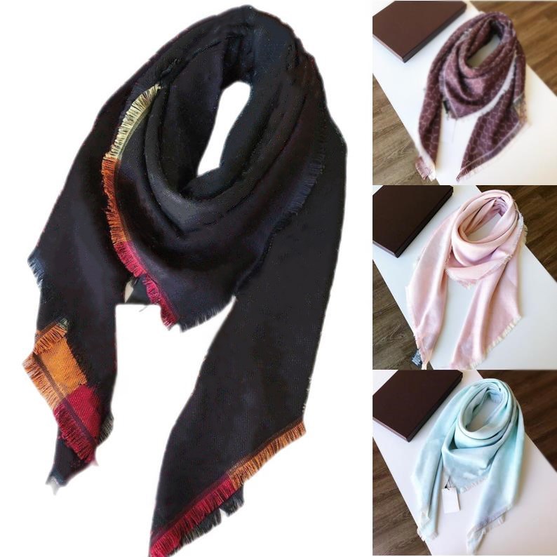 Designer Woolen scarf Men's and women's Four seasons shawl Skull gold silk scarf Plaid New Year couples necklaces for men and women