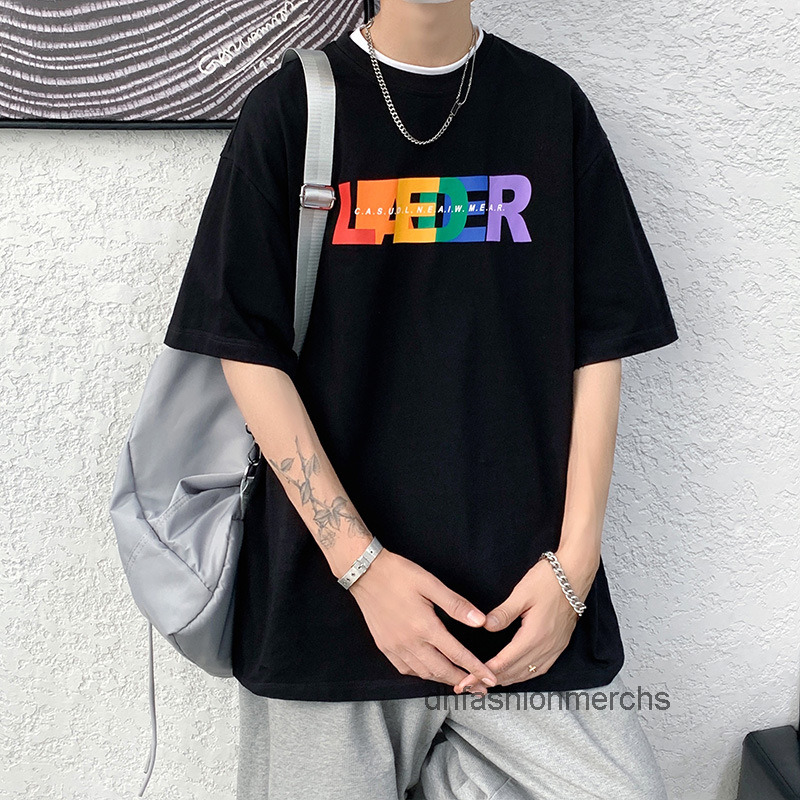 

designer t shirt Cotton tshirts new boys' short sleeve tshirts brand casual Top mens bottoming shirt summer clothes, Black tp049