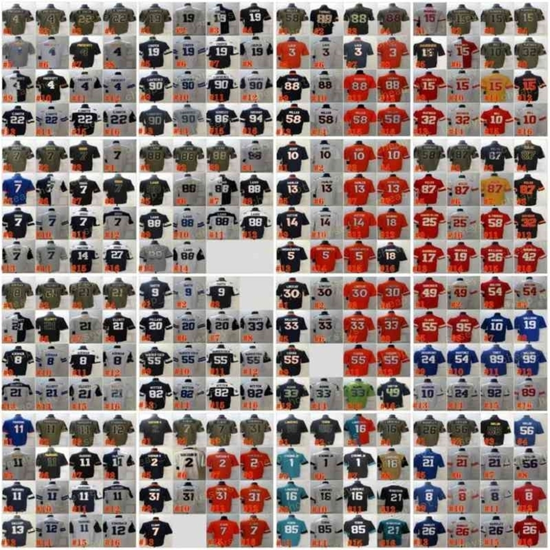 

Russell Wilson CeeDee Lamb Football Jerseys Dak Prescott Trevor Lawrence Patrick Mahomes Saquon Barkley Micah Parsons Trevon Diggs, Men