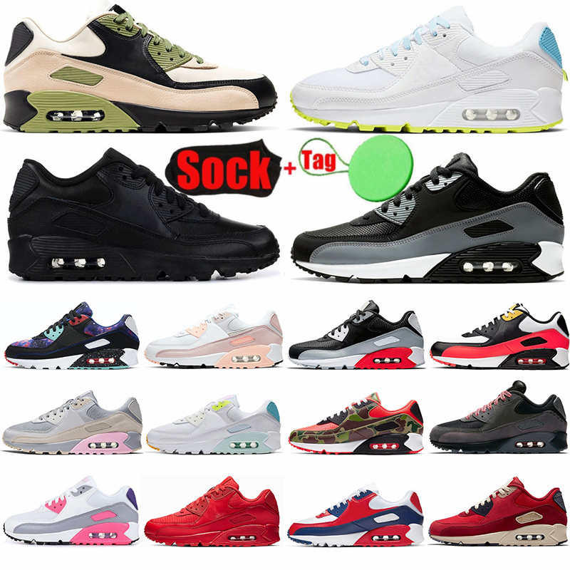 

Classic Running Shoes 90 For Men Womens Runr Sports Sneakers Cool Grey Triple Black White Bone Dazzle Blue Hyper Grape Cushion Designer Trainers, 21