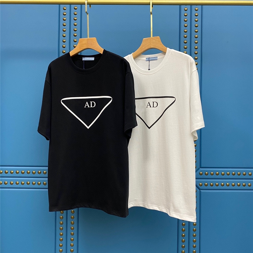 

Womens T Shirt Fashion Tees 2022 designers T-Shirts Women Lady Female Boys Girls Pullover Oversize Inverted Triangle Shirts Loose Casual Pure Cotton, Black
