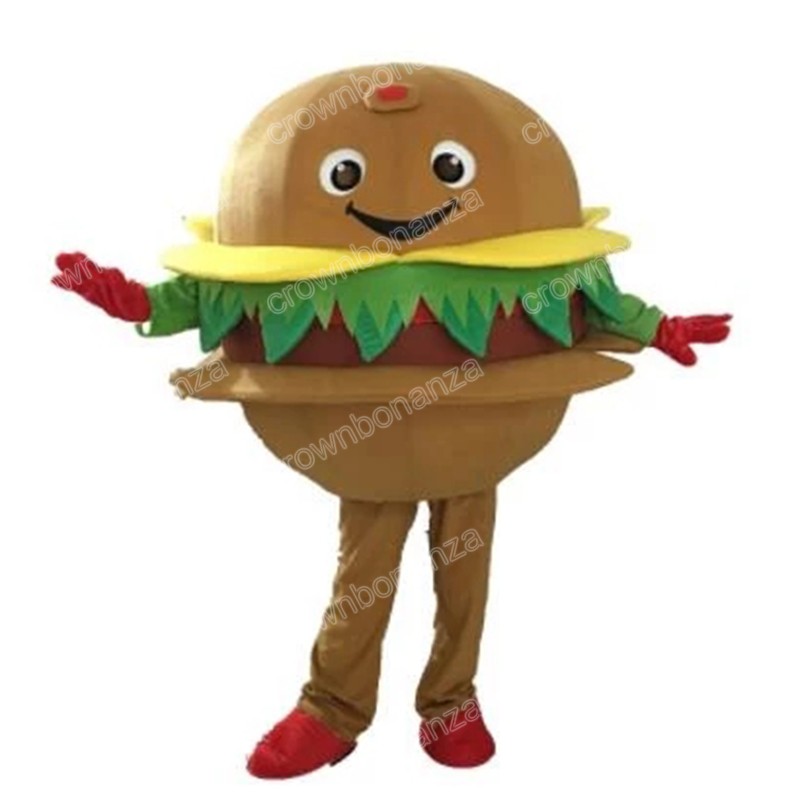 

Halloween Hamburger Mascot Costume Cartoon Anime theme character Adults Size Christmas Carnival Birthday Party Outdoor Outfit, As picture