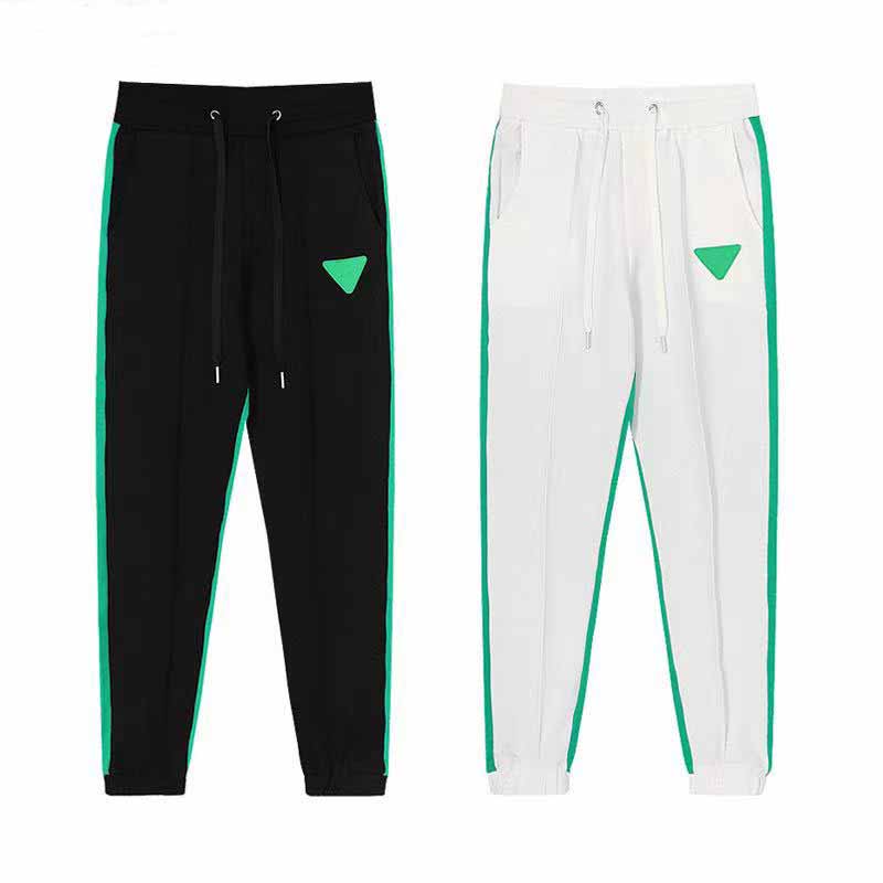 

Spring and Autumn Mens pants joggers track casual Side Pocket Budge Long For Men Women loose Trousers Size M-XXXL, White