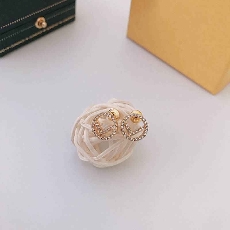 

2022 Designer Pearl Earrings For Women Designer Earring Luxurys Designers Jewelry Hoop F Studs Earrings With Diamond Wedding D2206113Z