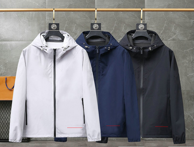 

Men's coat parka jacket triangular epaulettes designer jackets men Autumn And Winte Windbreaker parkas for mens hoodies Zipper Outerwear coats plus size, Blue