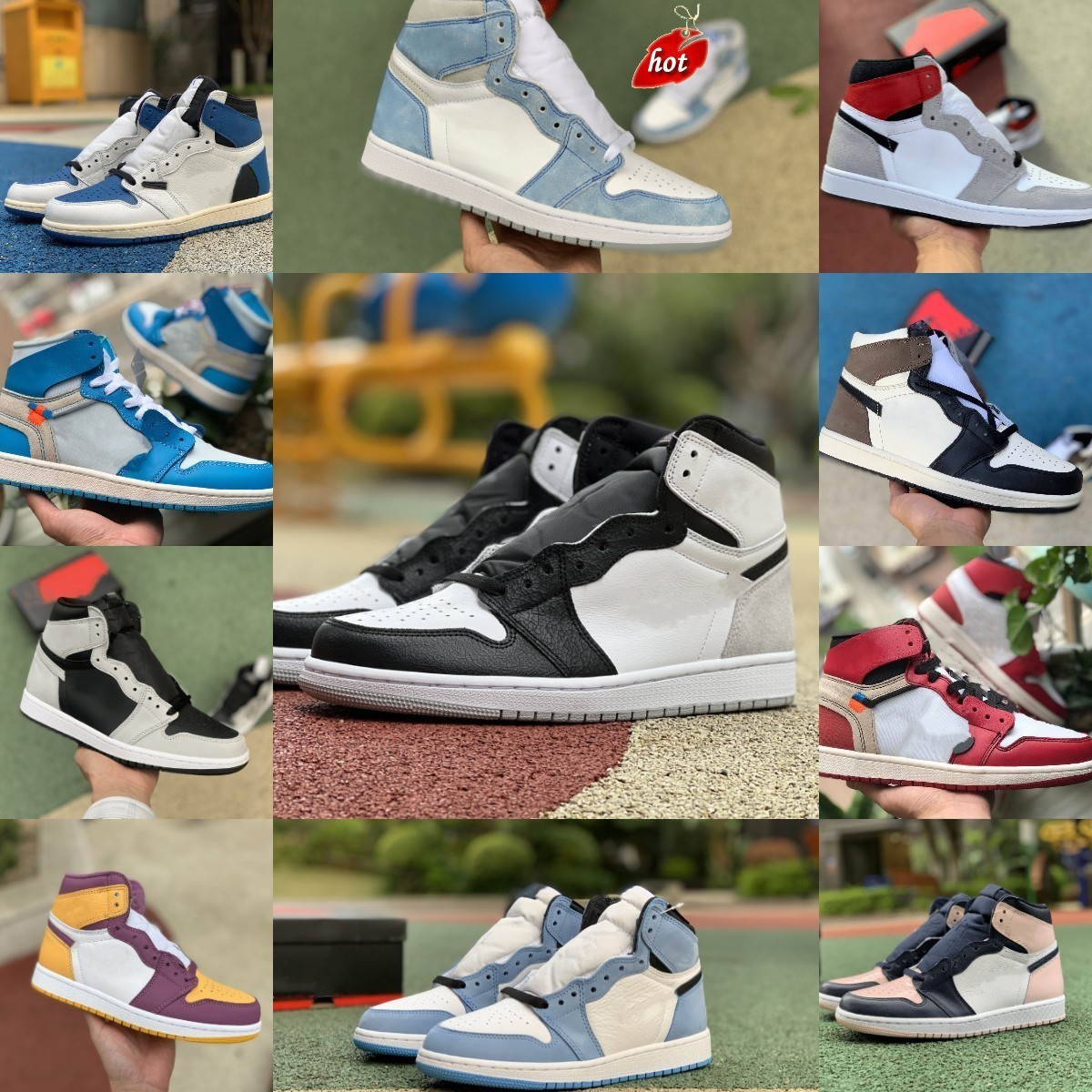 

TOP Jumpman 1 1s High Sports Basketball Shoes Men Women Stage Haze Fragment Bio Hack Shadow 2.0 Bred Patent Turbo Green Hyper Royal DARK MOCHA, P006