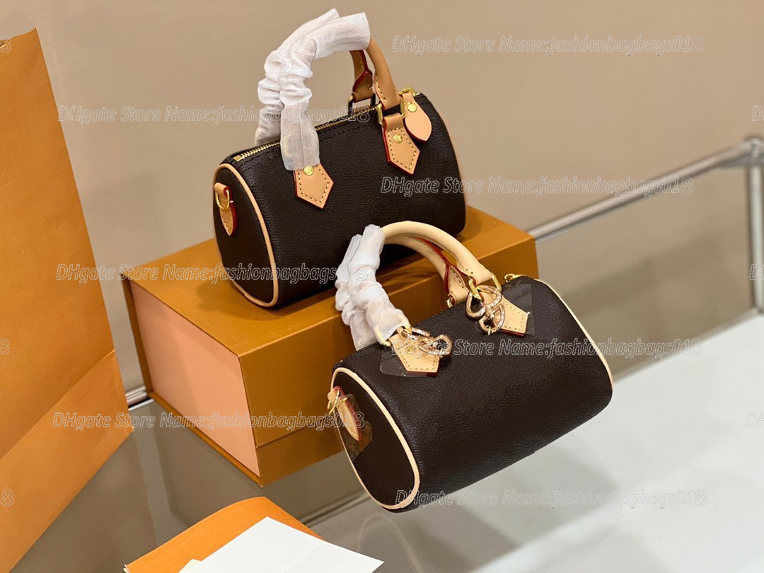 

Speedy Boston Bag Nano Monograms Coated Canvas Cowhide-Leather Shoulder Bags Cross-Body Stylish Designer Retiro Bags