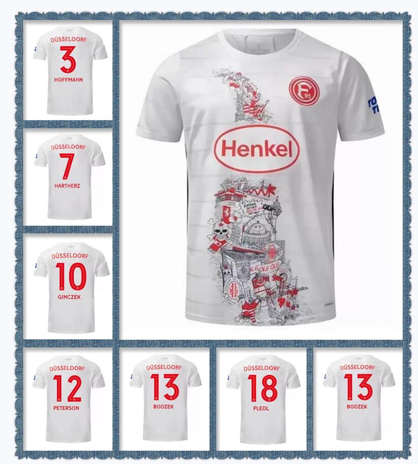 

22 23 Fortuna Dusseldorf home away soccer jerseys 2022 2023 White football shirt GINCZEK KLAUS PETE BODZEK PLEDL, 21/22