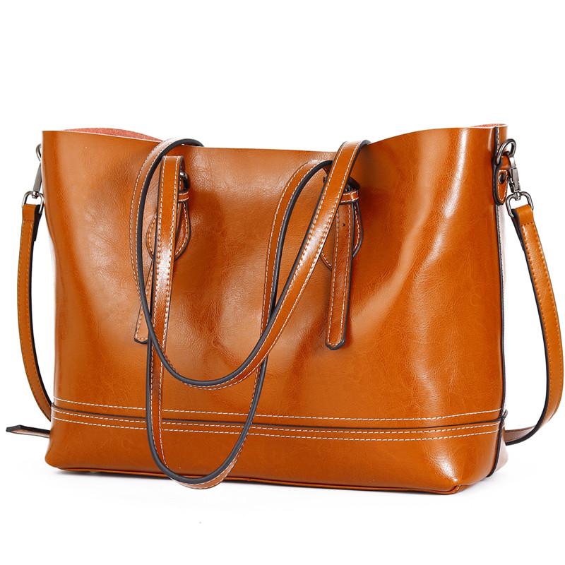 

Evening Bags Women Shoulder Large Capacity Casual Totes Vintage Cowhide Shopper Bag High Quality Luxury Designer Female Leather Handbags, Black
