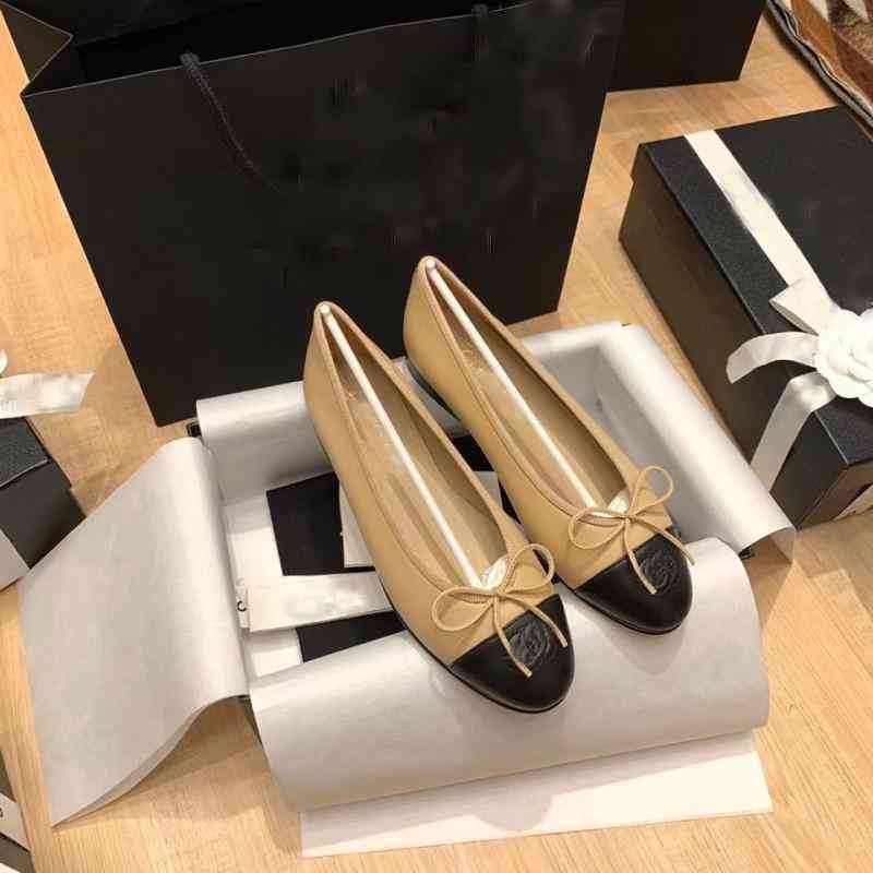 

Dress Shoes 21 style small fragrance flat sole single shoes women's bow comfortable lazy grandma Xiang low heel ballet D79Q, 2# shoe box