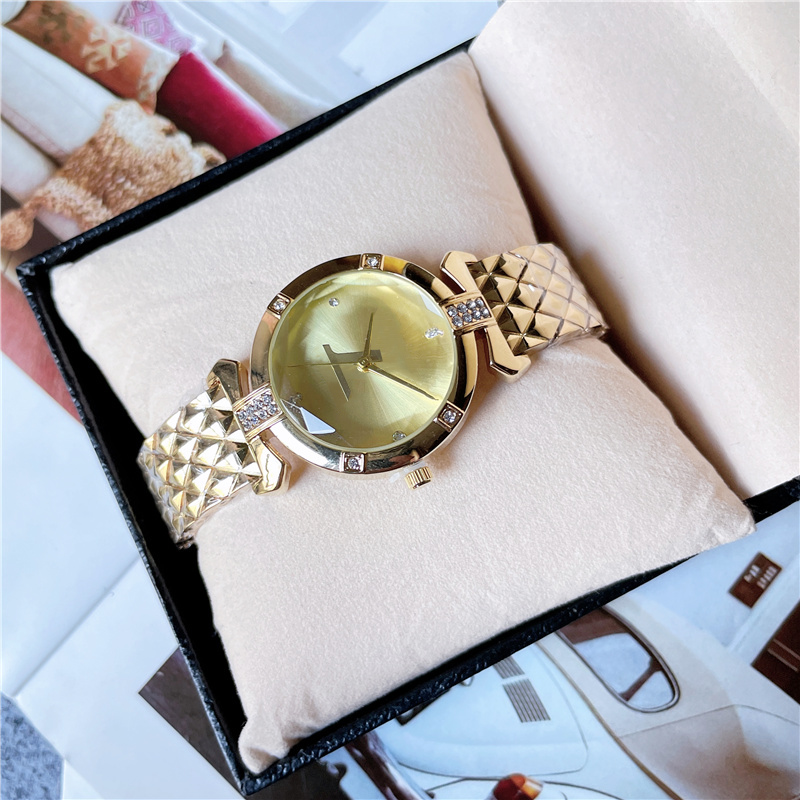 

Full Brand Wrist Watches Women Girl Ladies Diamond Style Luxury Steel Metal Band Quartz Clock L78, Silver white