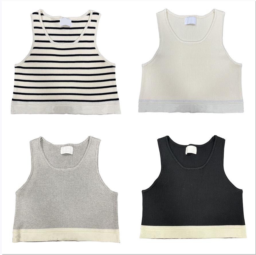 

Knitted T shirt womens Selin vest designer stripe short slim spice letter suspender fashion casual style bottomed top summer star same style, Consultative service