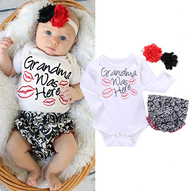 

2016-09-26 3pcs Christmas Baby Set Girls Clothes Long Sleeve Letter Romper Flower Headband Ruffles Pants Costumes, As picture