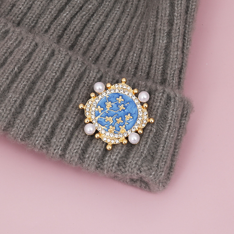 

Europe Starry Sky Pearl Crystal Brooch Pin Retro Palace Tree Branch Painting Lapel Pins Unisex Alloy Plant Hat Bag Coat Dress Clothes Badges Corsage Pin Accessories