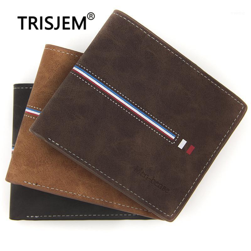 

Male Wallet PU Leather Bifold Short Wallets Men High Quality Vintage Purse Multi-functional Cards, Black