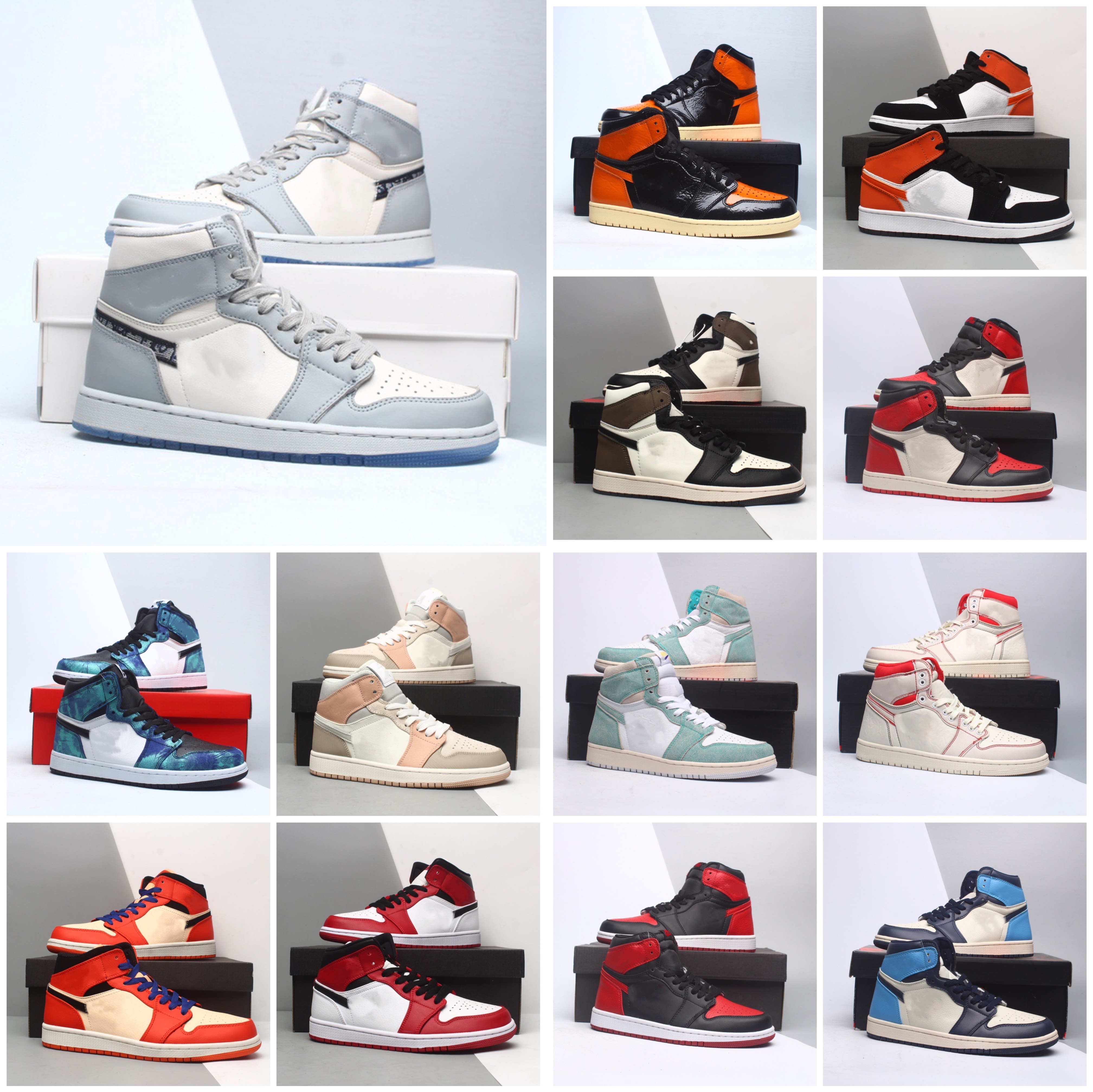 

Top Quality Jumpman 1 1s Men Women Basketball Shoes Travis Scot Retro University Blue Bio Hack TS Fearless UNC Pollen Dark Mocha Shadow 2.0 Sports Designer Sneakers fx, 49