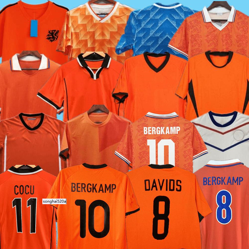 

Retro 1988 Soccer Jerseys 88 Van Basten 1997 1998 1994 Holland BERGKAMP 96 97 98 12 14 Gullit Rijkaard DAVIDS 2000 2008 classic football, 1988 home