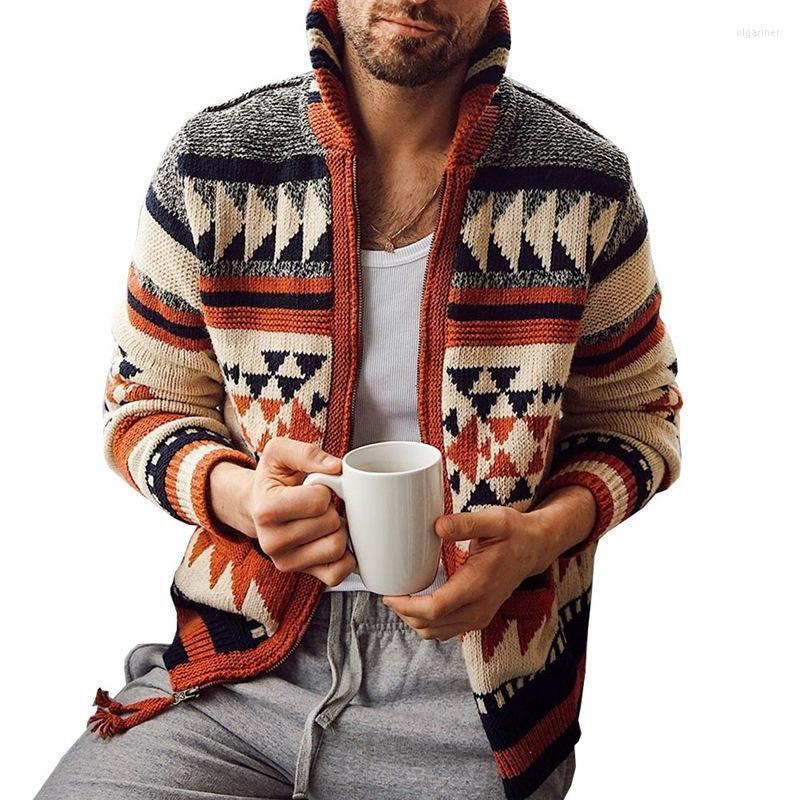

Men's Sweaters Autumn Winter Men's Sweater Coat Jacquard Jackets Men Button Knitted Thick Warm Casual Knitwear CardiganMen's Olga22, Nmy85apricot