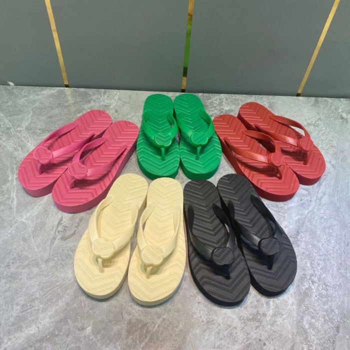 

Brand Flats 2022 Button Solid Women's Casual Chevron Pattern Metal Pattern Comfortable Thong Rubber Sandals Sandal Colorful Beach Shoes Flip Flops Slippers Luxury