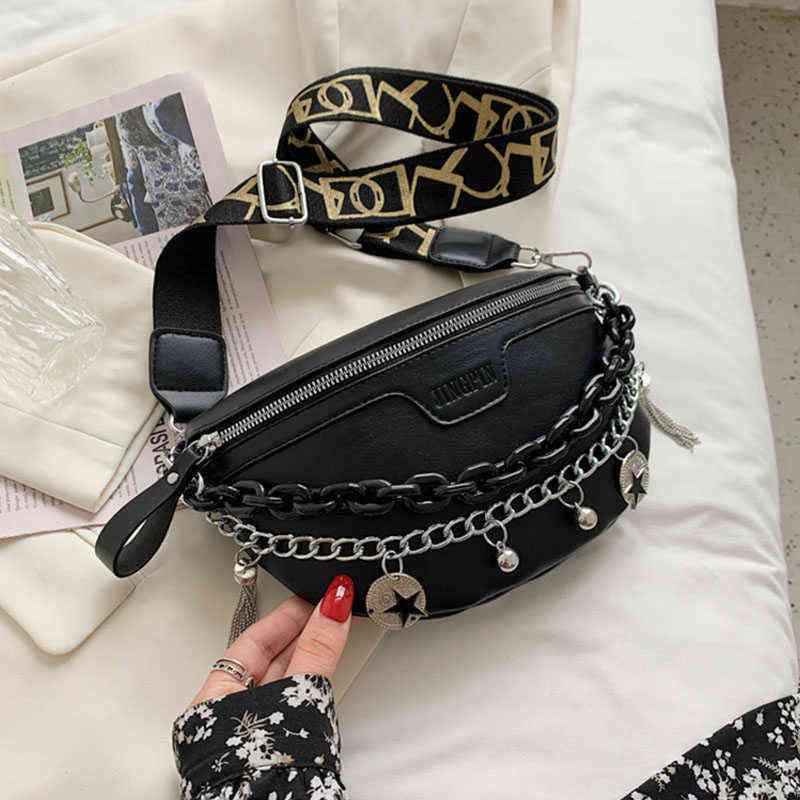 

Fanny Packs Brand Fanny Pack Women Waist Belt Bag Fashion Leather Shoulder Crossbody Bags Chest Pack Luxury Chain Lady Waist Bag Waist Packs 220613