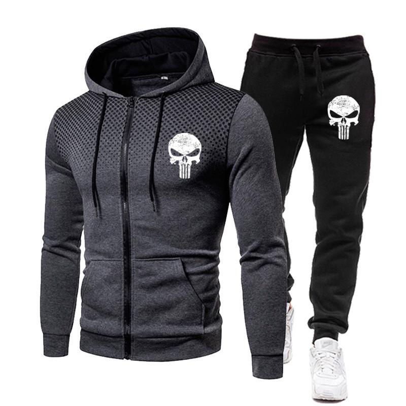 

Men's Tracksuits Fashion Spring Autumn Men's Clothing Sets Gradient Zipper Hoodie Sweatpant Casual Streetwear Male Sportswear SuitsMen's, Beige