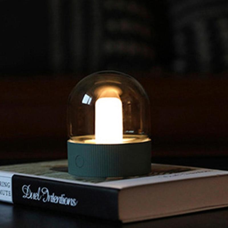 

Table Lamps Retro Glass Night Light USB Charging Nostalgic Lamp Bulb Atmosphere Nightstand Bedroom Bedside DecorationTable