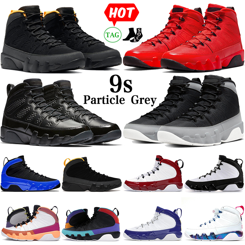 

9 9s mens basketball shoes Particle Grey Bred Racer Blue Gym Red Anthracite Chile Red Change The World men sports trainers sneakers