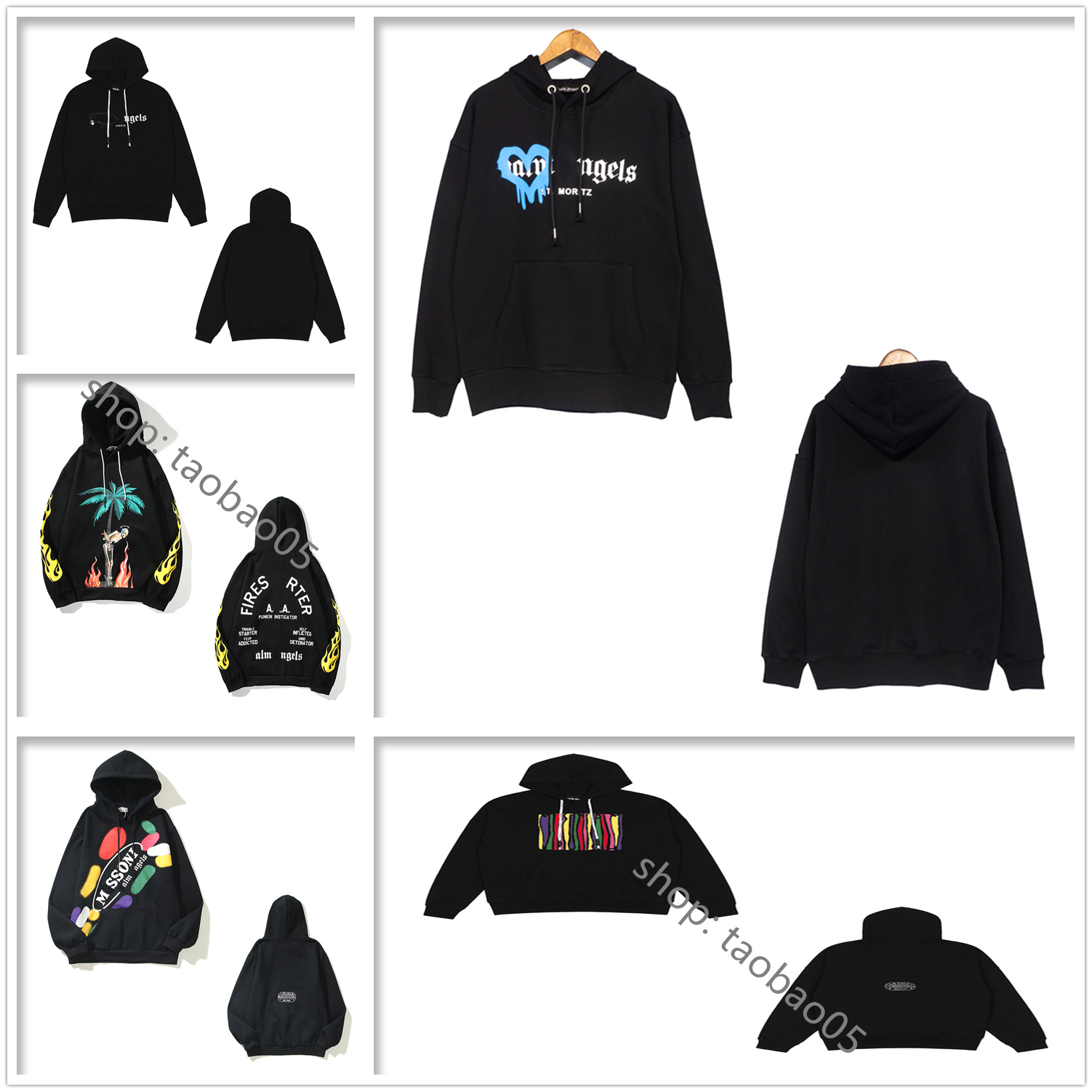 

Men's angel Hoodie women fleece Hoodies decapitated bear hip hop street shark Sweatshirts loose embroidery short sleeve dolman sleeves drop shoulder foam A01, 1pcs button