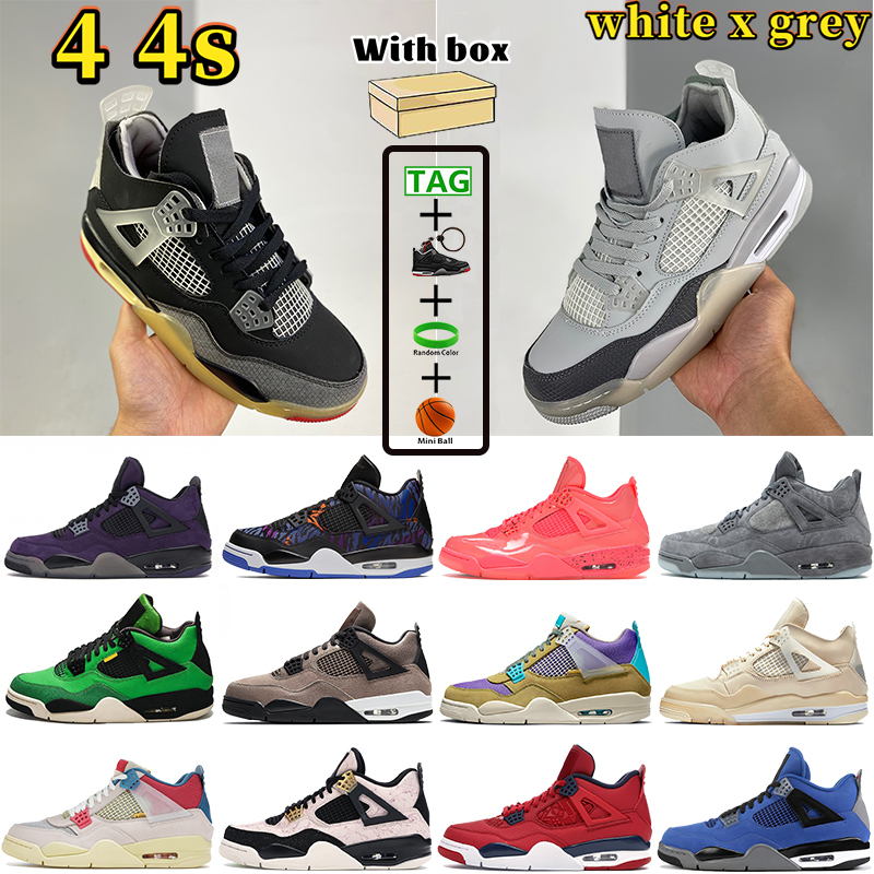 

Newest 4 4s basketball shoes white x grey Infrared Winterized Fiba Cactus purple suede cool grey hot punch Georgetown guava ice UNLA noir, 19.where the wild things are