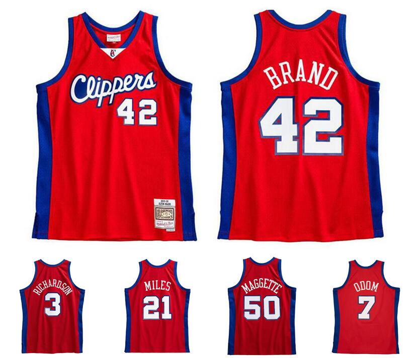 

Stitched 42 Brand 50 Maggette 7 Odom 3 Richardson 21 Miles basketball Jersey S-6XL Mitchell & Ness 2000-01 01-02 Mesh Hardwoods Classics retro version Men Women jerseys, Stitched jersey