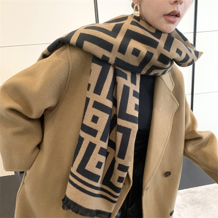 

72% OFF 2022 autumn and winter new scarves Scarf women's double-sided jacquard cashmere scarf net red shawl