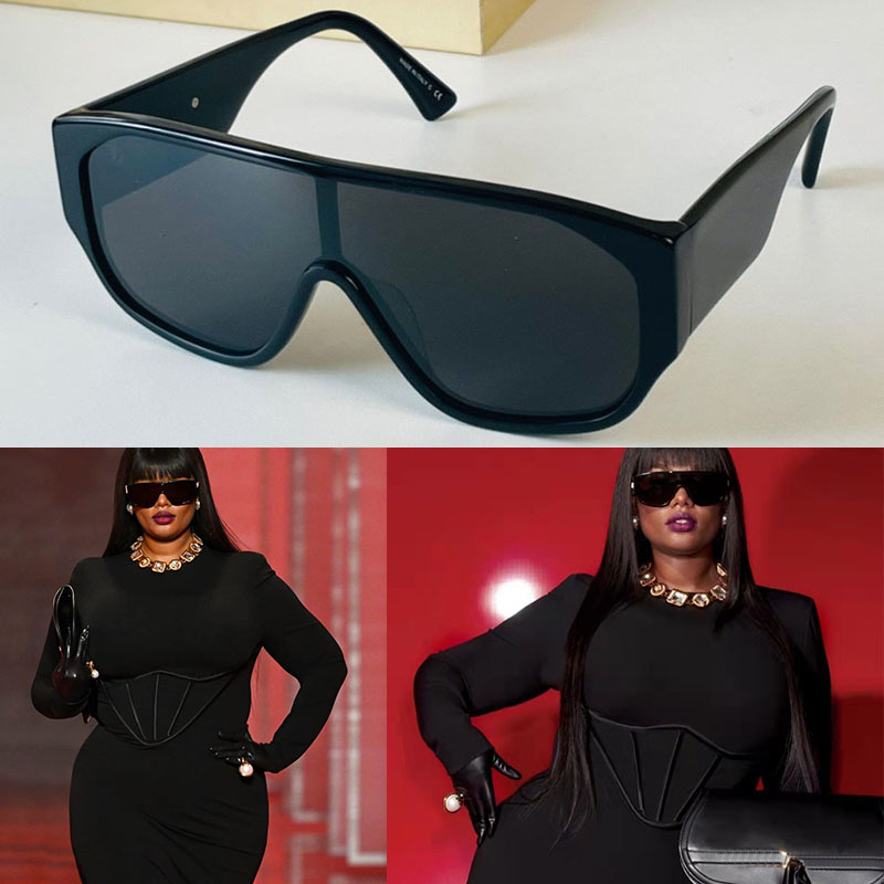 Shield Black Big Frame Square Lunettes de soleil Trendy Brand Windproof Designer Summer Oversized Shades 4692 Femmes Hommes Lunettes Cool Rivets