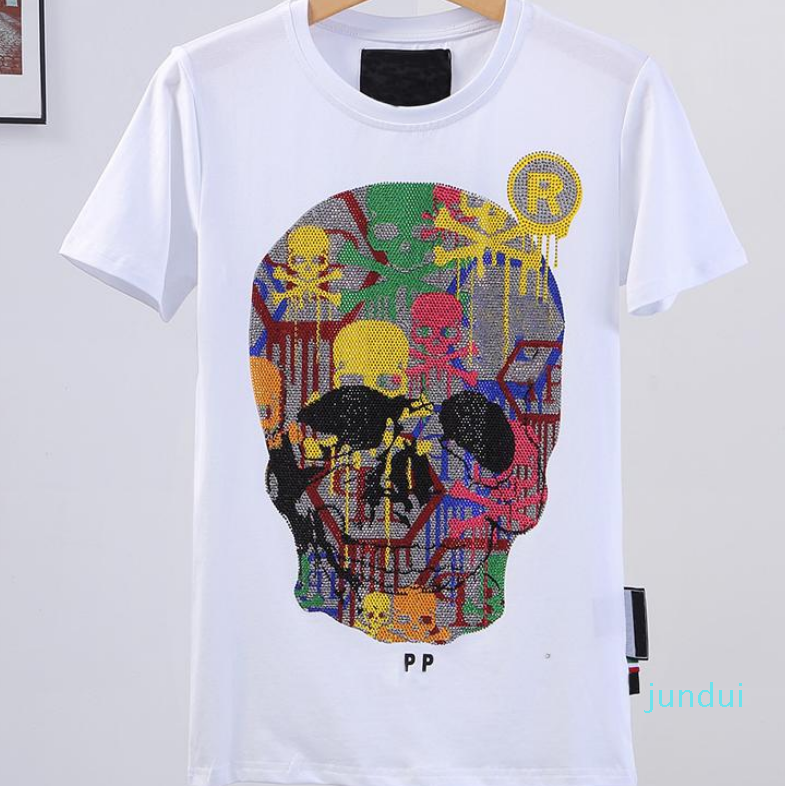 Men de haut niveau Femmes Designer T-shirts Luxury Philip Shirt Pjs Vestes à sweat d'été Couc Round Skull Diamond USD Shirts Shirts 10