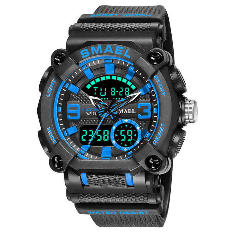 

huiya06 luminous fashion electronic watch multifunctional three eyes