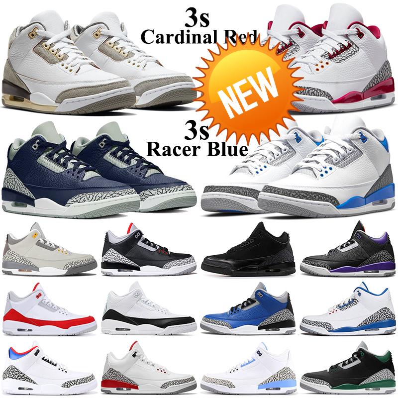 

Men Basketball Shoes Jumpman 3s Cardinal Red Black Cat Cool Grey Racer Blue Pure White Unc Court Purple Pine Green 3 Outdoor Mens Sports, 3s black cat