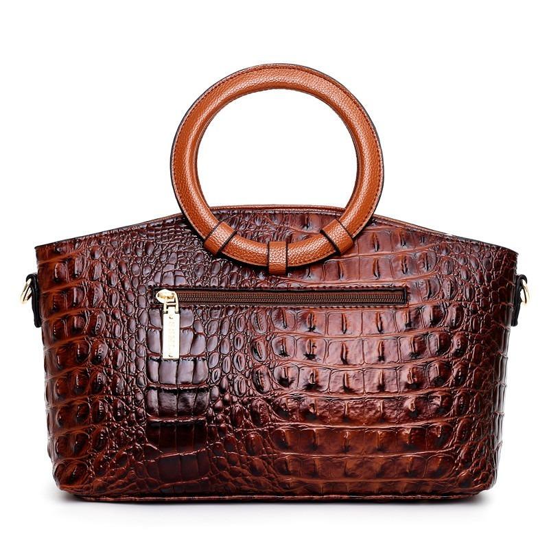 

Cosmetic Bags & Cases Vintage Fashion Crocodile Genuine Leather Luxury Ladies Handbags Women Designer Woman Shoulder Bag Female, Black