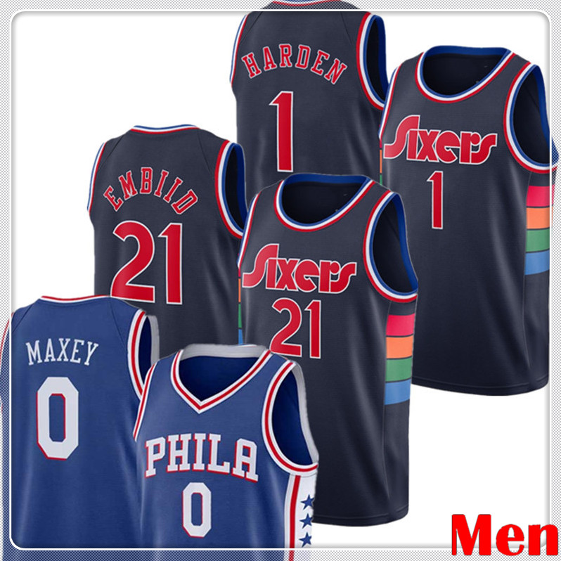 

1 Jame man Harden Jersey joel 21 embiid Allen 3 Iverson Basketball Jerseys Tyrese 0 Maxey High quality wholesale, New