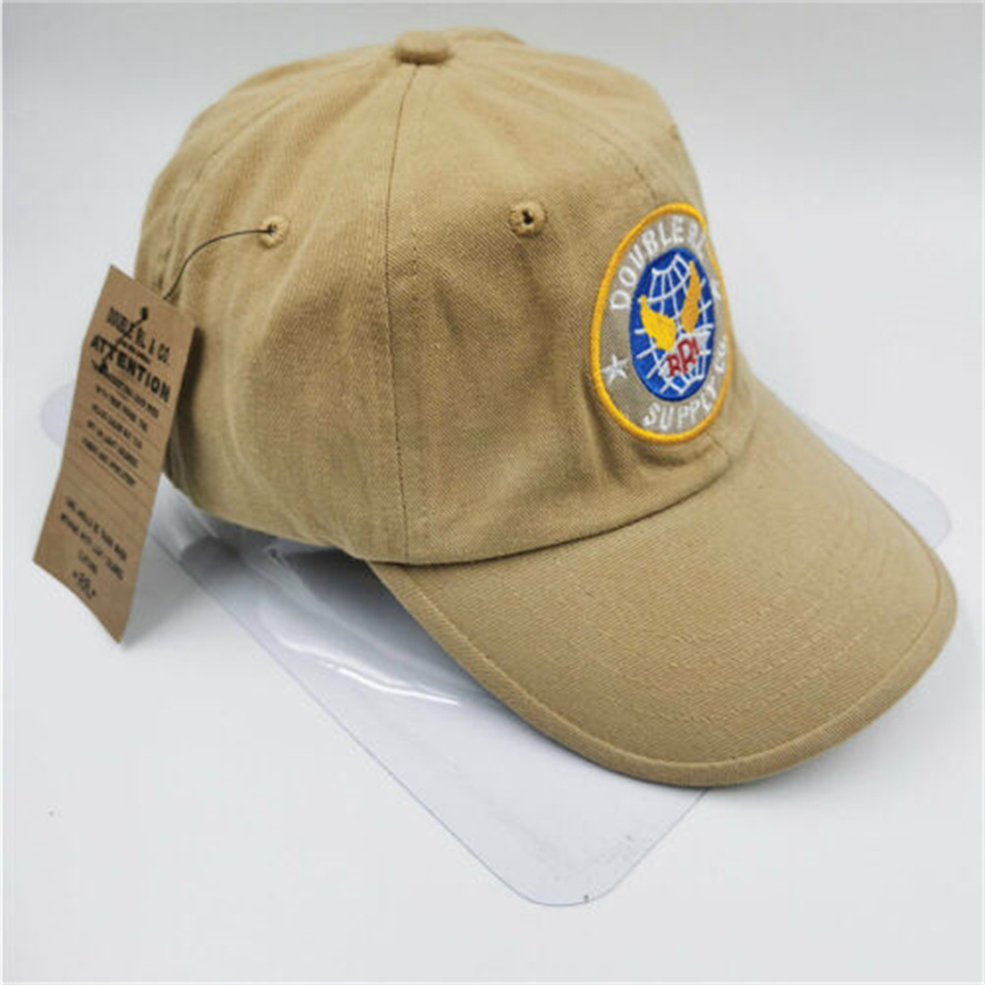 

Khaki Warm Polo Cap Classic Embroidered RRL The Air Force Unisex Vintage Hat Casual Adjustable