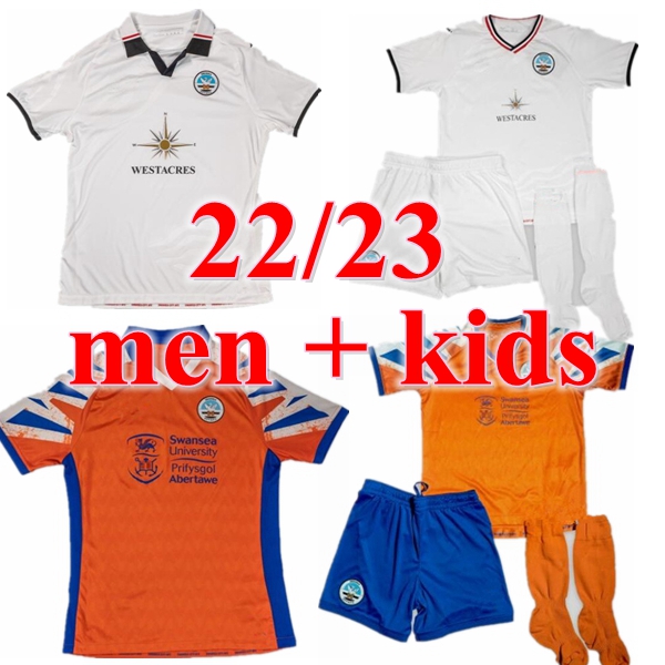 

22 23 Swansea City men adult kids kit with socks Soccer Jersey 2022 2023 Football Shirts special Fans Version uniforms, Red
