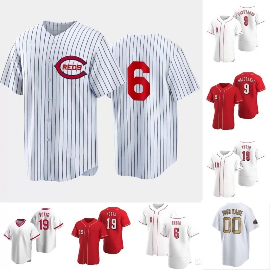 

Reds 2022 Field of Dreams Jersey Joey Votto Jonathan India Albert Almora Jr. Matt Reynolds Nick Senzel Kyle Farmer Jose Barrero Hunter Strickland Mike Minor, Men