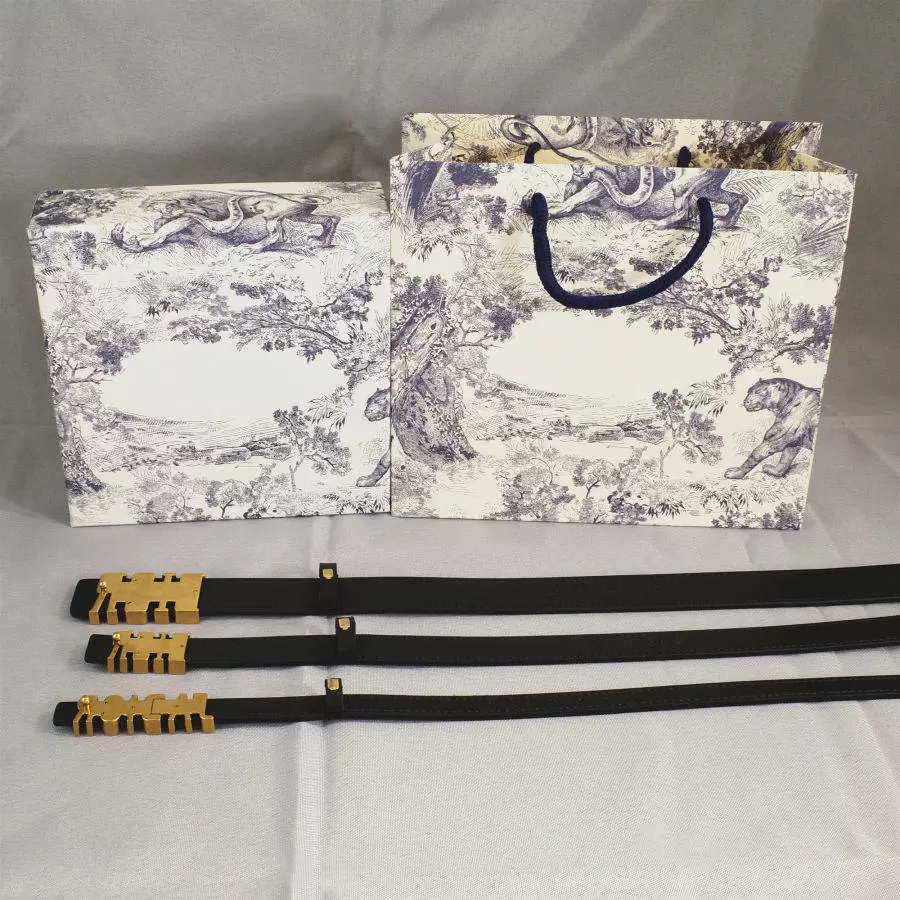 

Designers Belt for Woman men Fashion Smooth Buckle Letters Design Man Womens Belts Genuine Cowhide Highly Quality with Box, Black