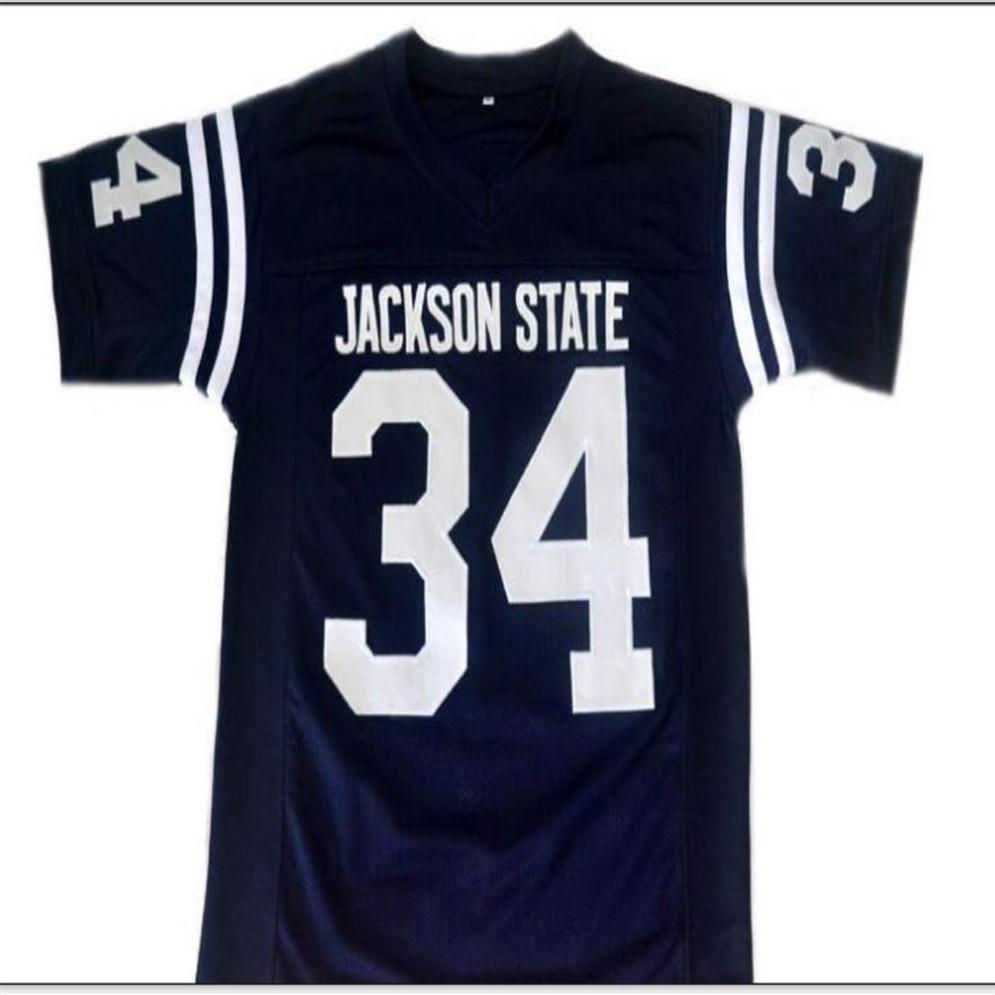 

Custom Men Youth women Vintage #34 WALTER PAYTON JACKSON STATE College Football Jersey size s-5XL or custom any name or number jer234u, White youth s-xl