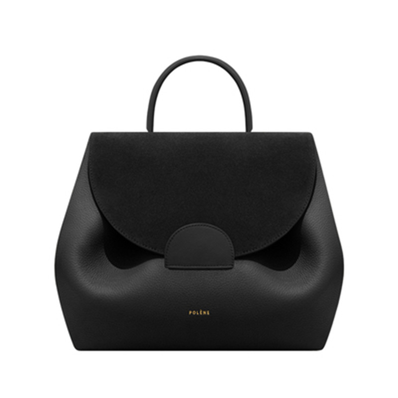 

French Polene Bag Cowhide Number Light Luxury One Shoulder Portable Poleno Diagonal Straddle Women's283S, Rose pink