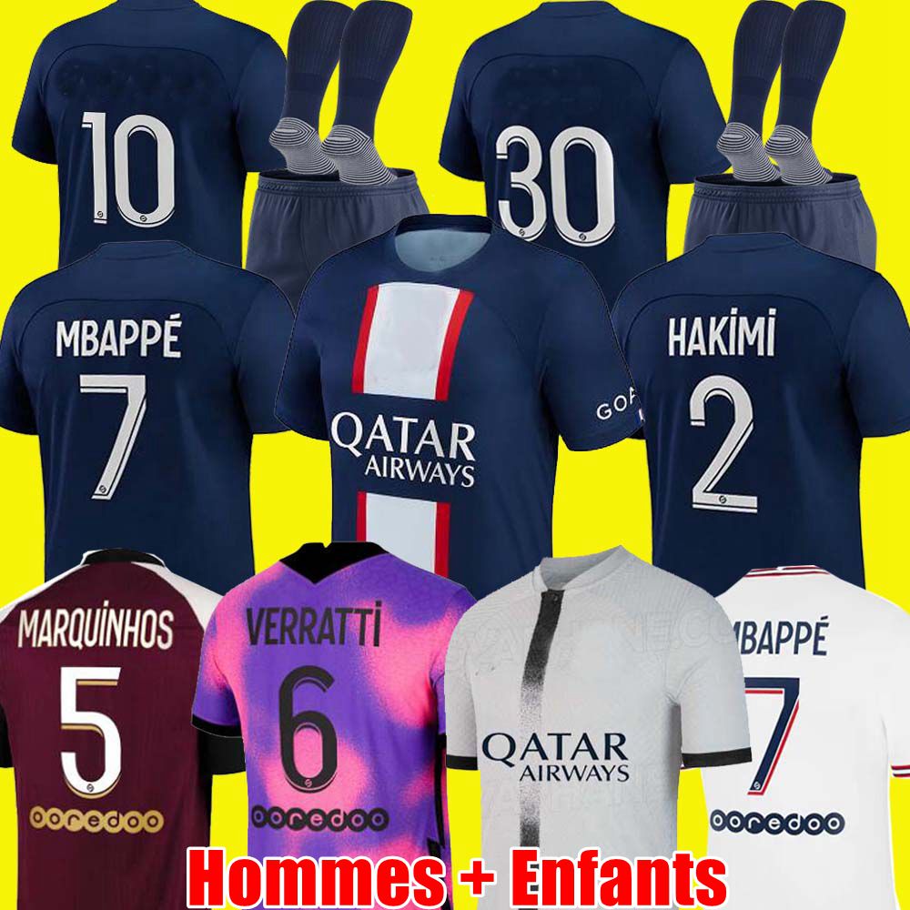 

HAKIMI maillot de foot 20 21 22 23 soccer jersey 2022 2023 MBAPPE shirt men kids hommes enfants VERRATTI MARQUINHOS KIMPEMBE fourth STAR SPECIAL RAMOS PsGs champion, 20/21 3rd aldult