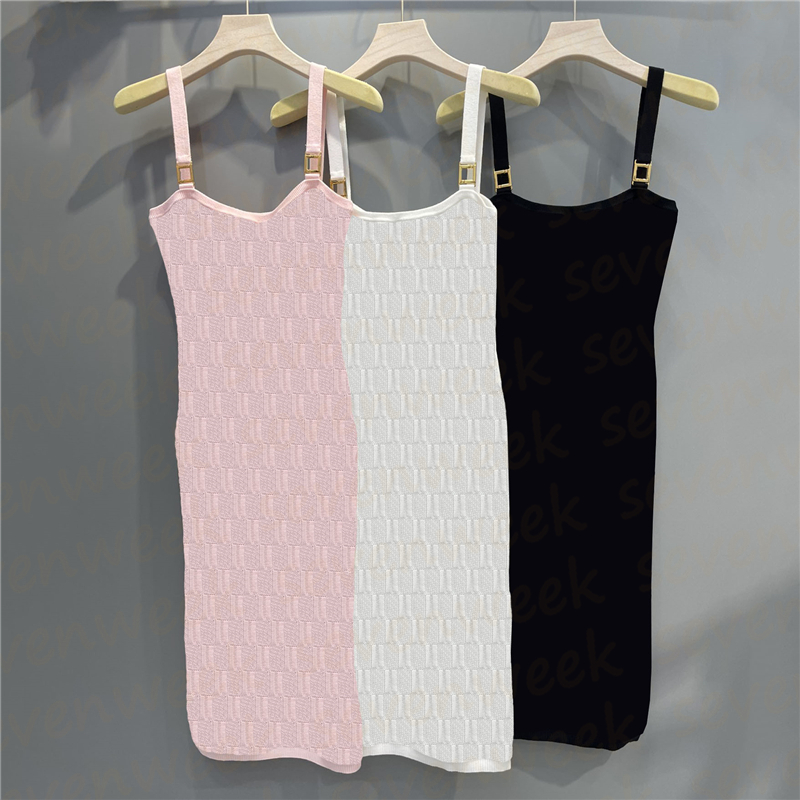 

Full Letter Mesh Vest Dresses For Women Designer Brand Sling Skirts Ladies Party Night Club Dress, White