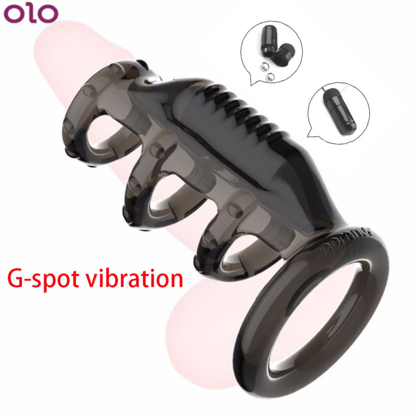 Vibrator Penis Massager Cock Sex Toys Male Ejaculation Delay Sleeve Vibrating Ring Strap Dildo G spot Stimulator Dick Enlargement Extender for me