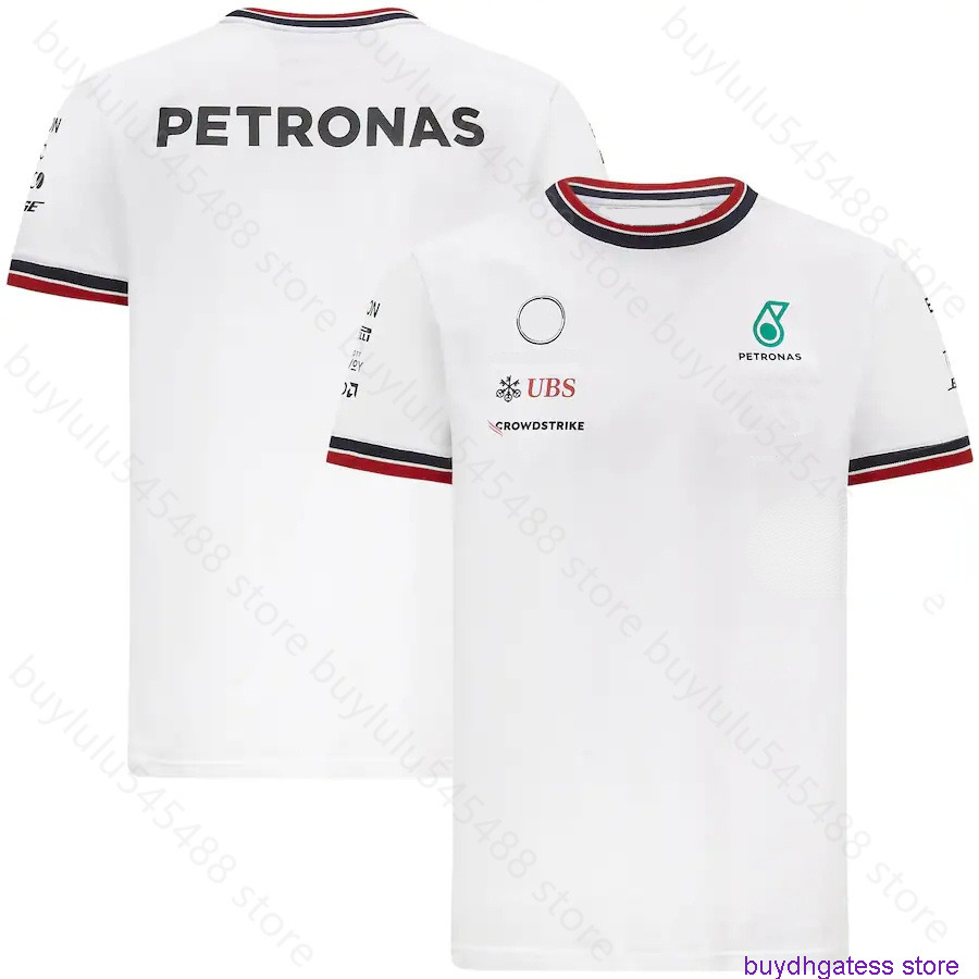 

2022 New F1 Formula One Racing Team t Shirts for Mercedes Benz Petronas Motorsport Men' Breathable Casual Short Sleeve Summer Car Fan Jerseys Ovn7, White