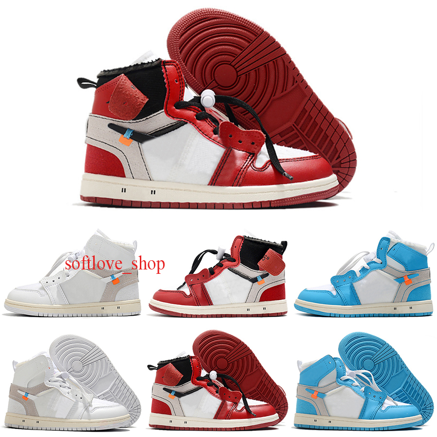 

Kids 1s Space Jam Bred Concord Gym Red off Basketball Shoes Children Boy Girls youth white running Sneakers, +bubble column