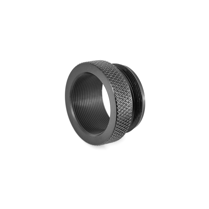 

Aluminum 1.375x24 To 1-3/16x24 TPI Adapter Ring Convertor 1.1875x24 For Solvent Tube / Booter / Trilug JK Dead Air Kit, Black